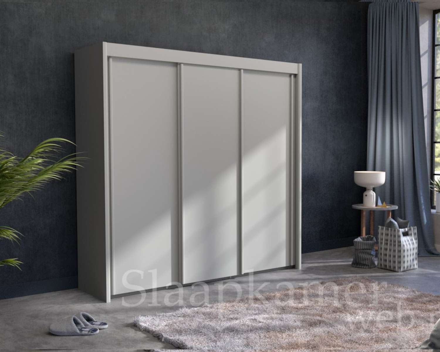 Voorraadmodel schuifdeurkast Royal 223x225 Zijde grijs