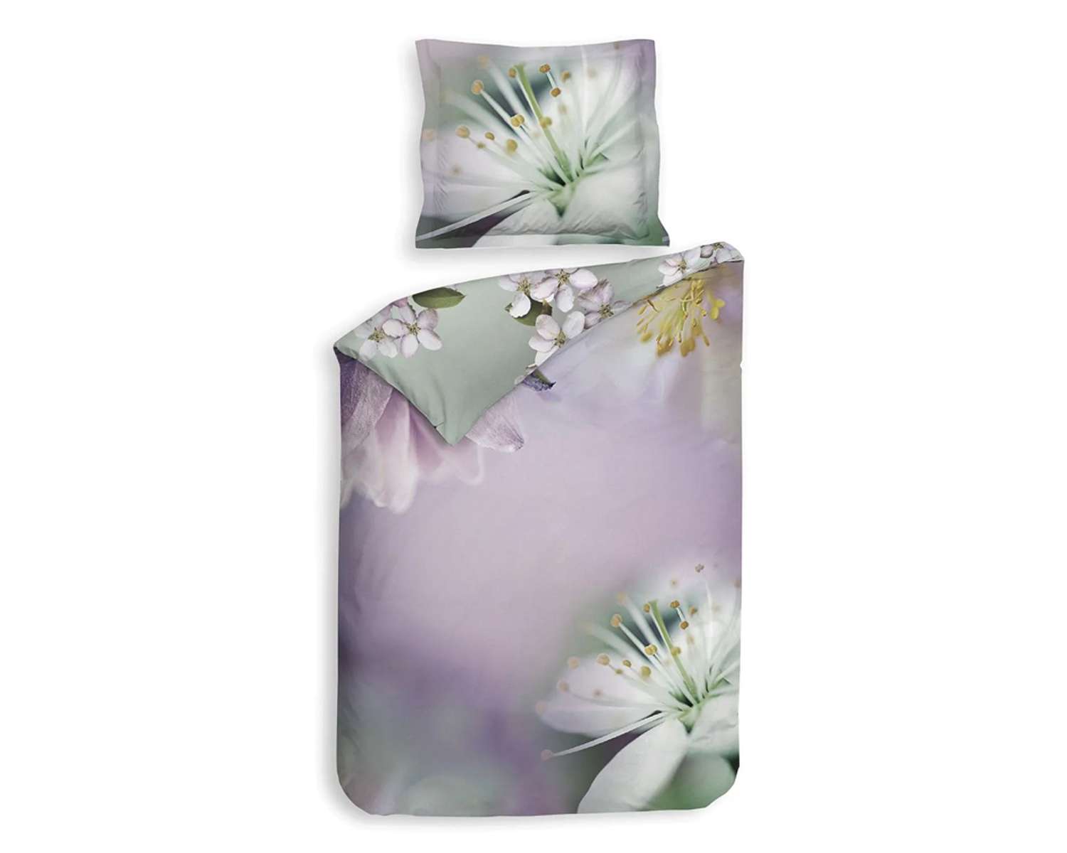 Dekbedovertrek Bloemen in pastel 1 persoons Dekbedovertrek Bloemen in pastel 1 persoons