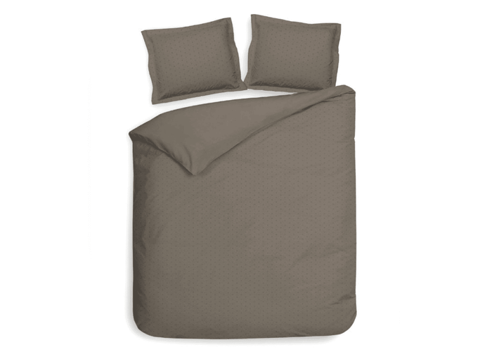 Dekbedovertrek Uni Stippen Taupe