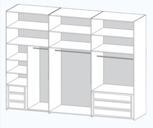 indeling showroommodel schuifdeurkast