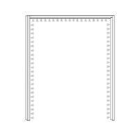 Sierlijst 200cm breed met rondom verlichting