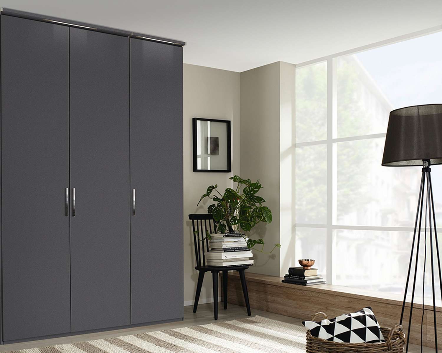 Draaideurkast Royal Modern grafiet 3drs Draaideurkast Royal Modern grafiet 3drs