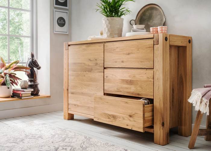 Wild eiken combi commode