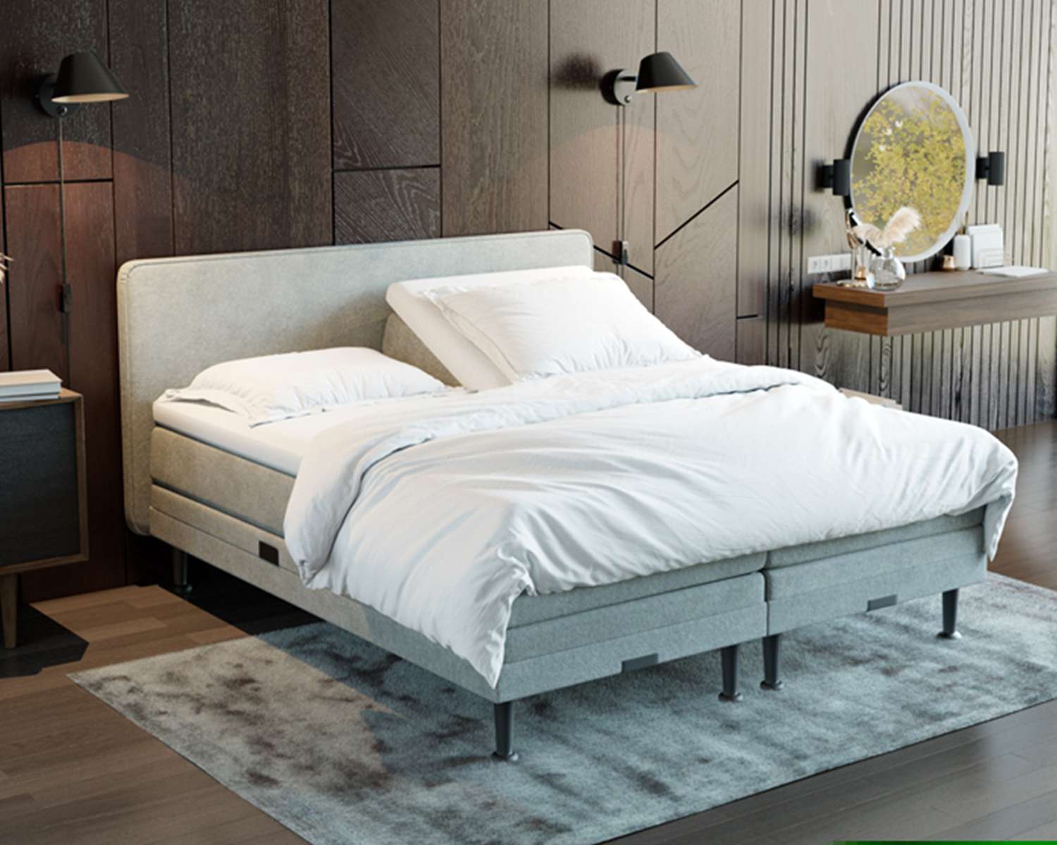 Boxspring Cillian voorraadmodel elektrisch verstelbaar Ashgrey Boxspring Cillian voorraadmodel elektrisch verstelbaar Ashgrey