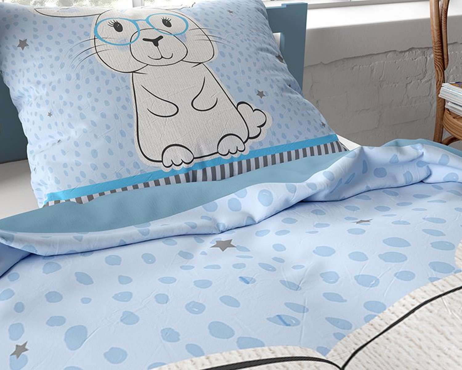 Kinder dekbedovertrek Konijn kussen Kinder dekbedovertrek Konijn kussen