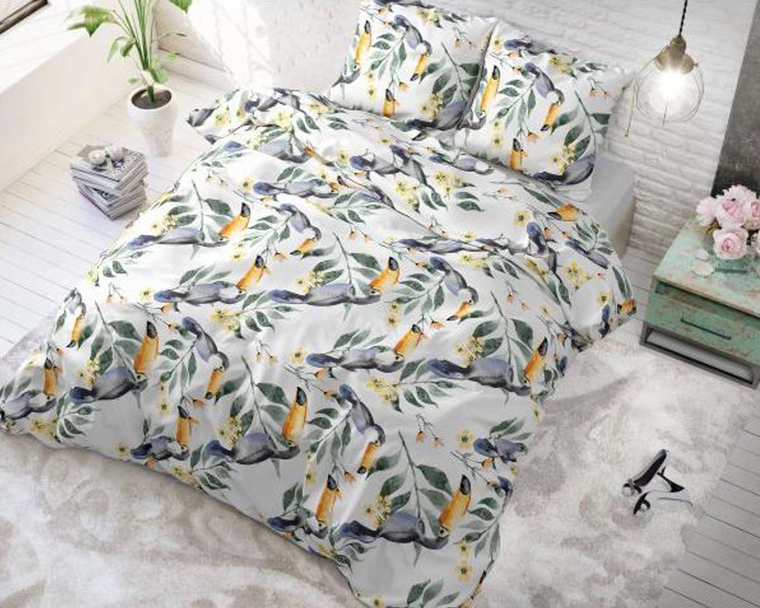 Dekbedovertrek Tropische Toekans van boven Dekbedovertrek Tropische Toekans van boven