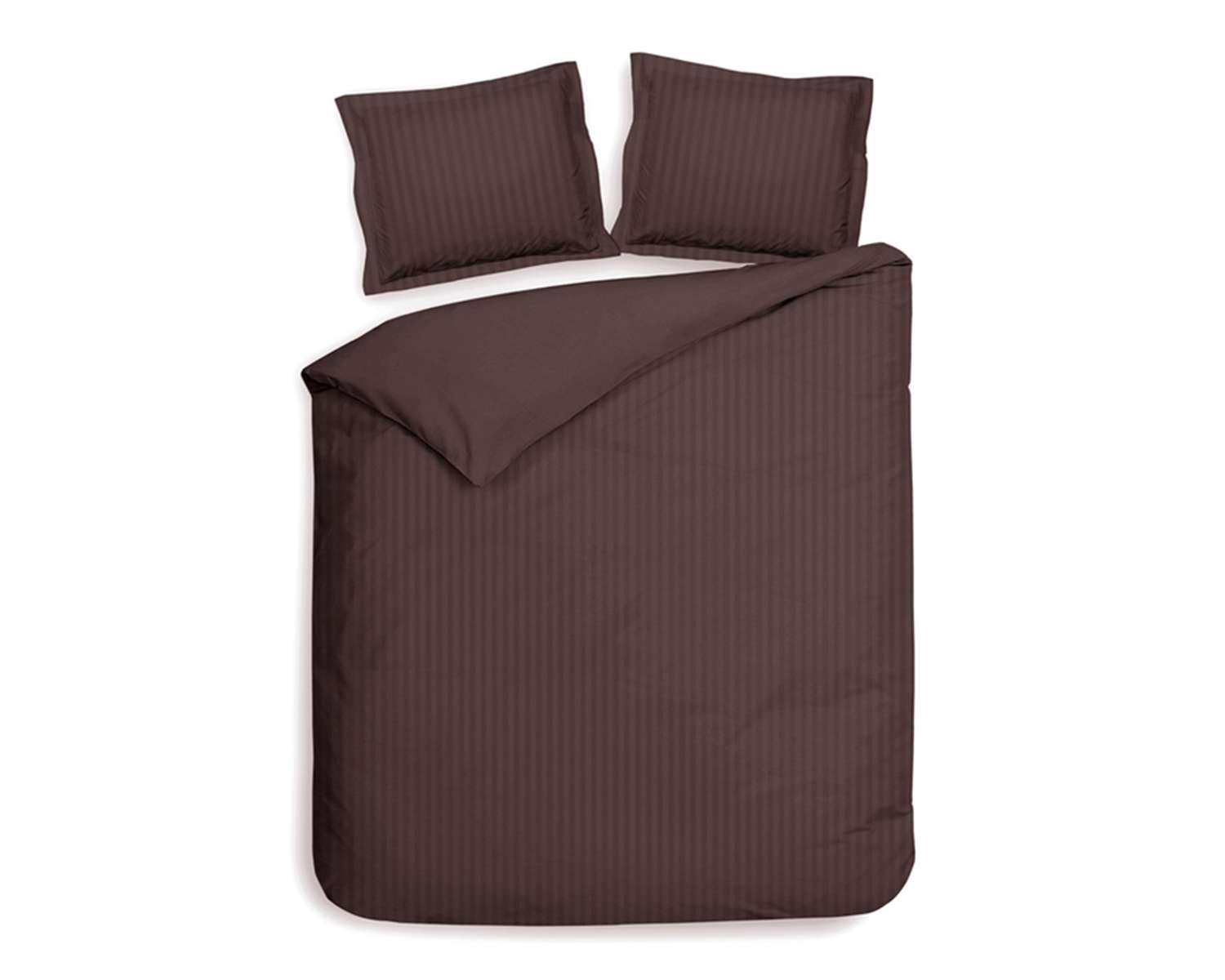 Dekbedovertrek Uni Linea Warm bruin