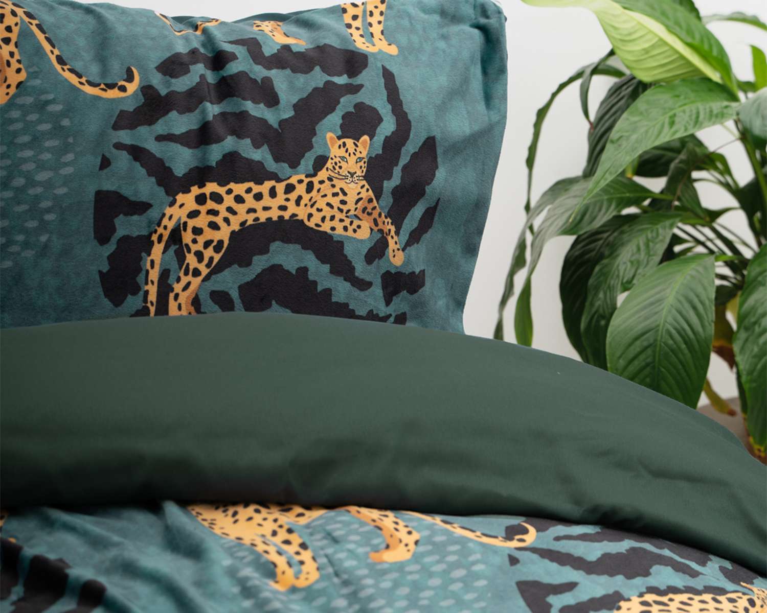 Mooi groen dekbedovertrek