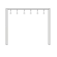 Bianco eiken sierlijst met spot verlichting