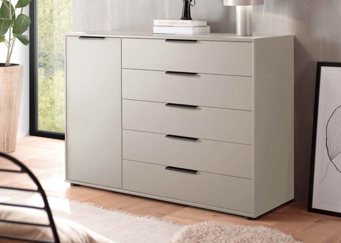 Grote combi commode champagne