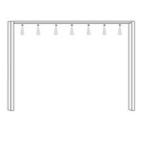 Sierlijst 350cm breed met spot verlichting