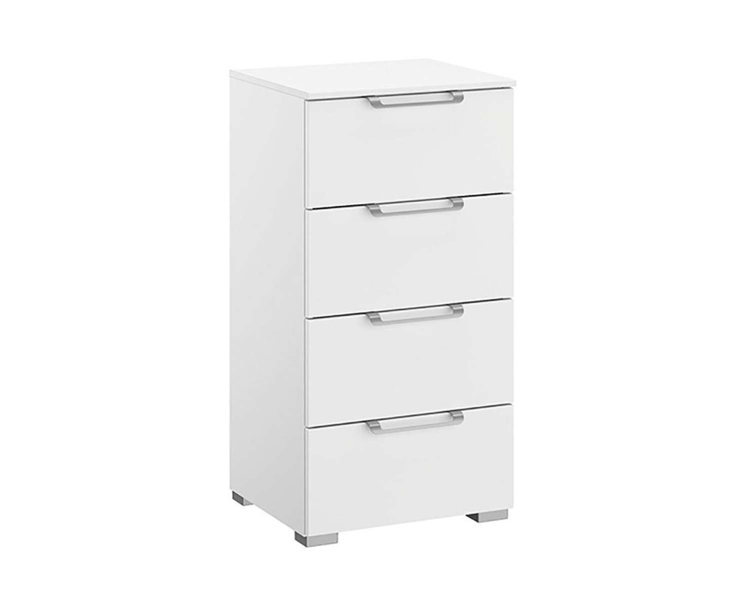 Witte ladenconsole Orlando met zilveren handgrepen Witte ladenconsole Orlando met zilveren handgrepen