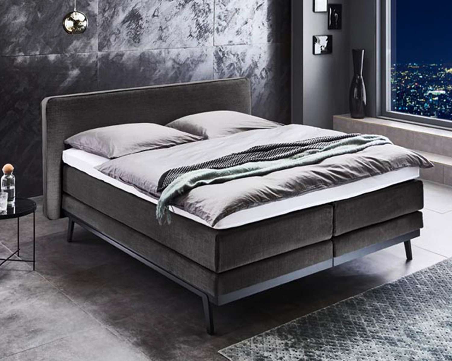 Boxspring Julian voorraadmodel charcoal Boxspring Julian voorraadmodel charcoal