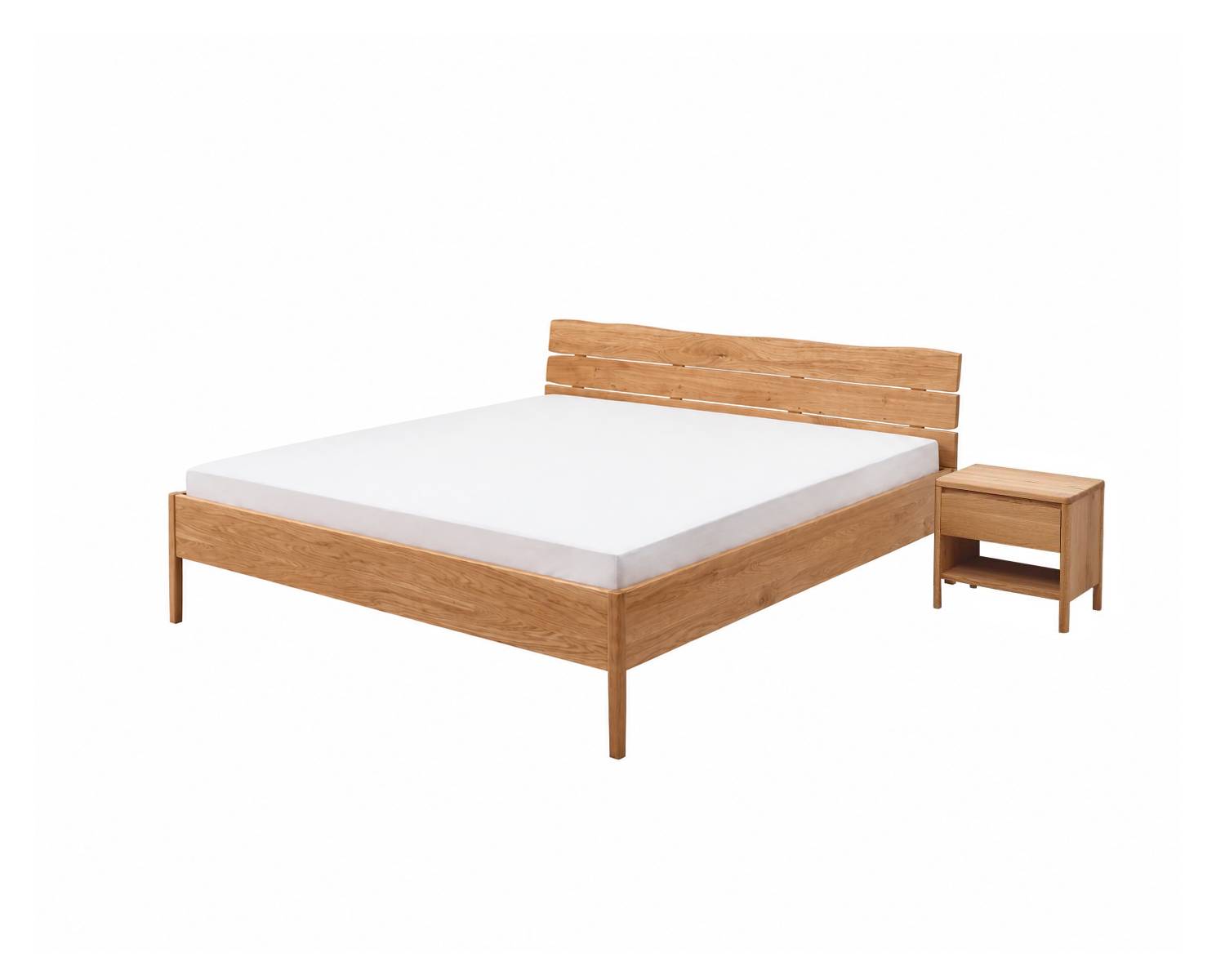 100% metaalvrij massief eiken houten tweepersoons bed 100% metaalvrij massief eiken houten tweepersoons bed
