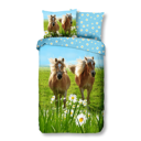 Kinder dekbedovertrek paarden en madeliefjes