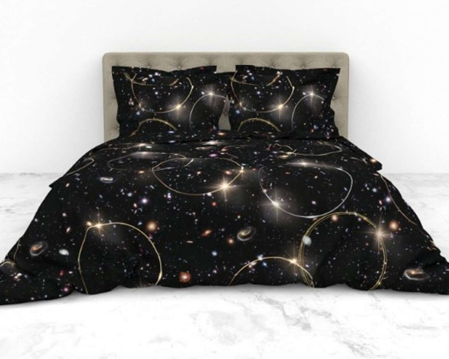 Dekbedovertrek Planeten op bed