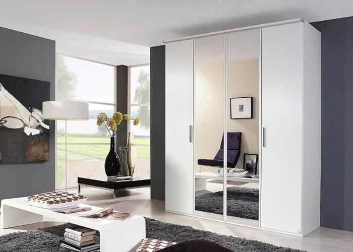 Draaideurkast Royal Modern alpine wit met 2 spiegels