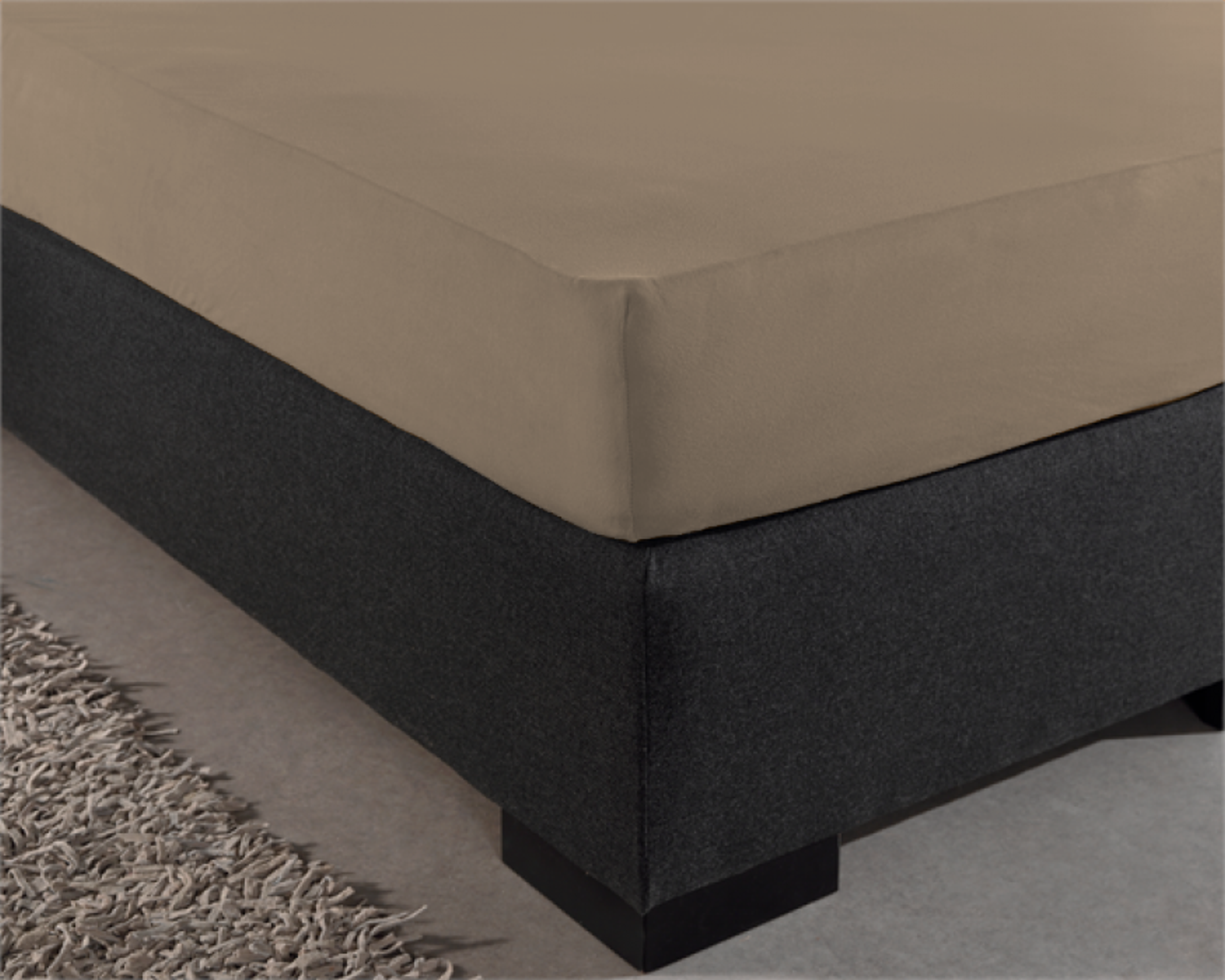 Boxspring hoeslaken taupe Boxspring hoeslaken taupe