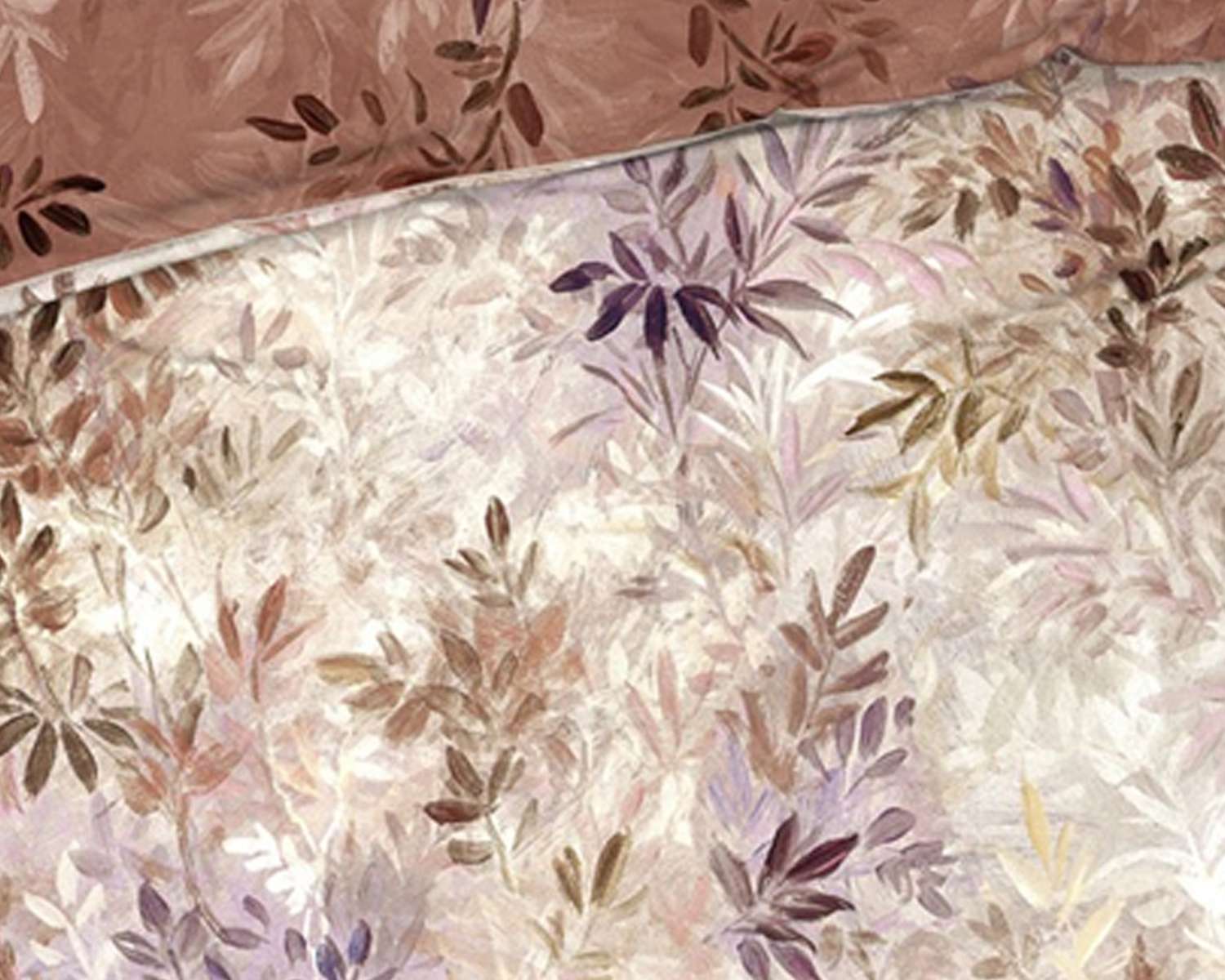 Dekbedovertrek Geschilderde bladeren detail Dekbedovertrek Geschilderde bladeren detail