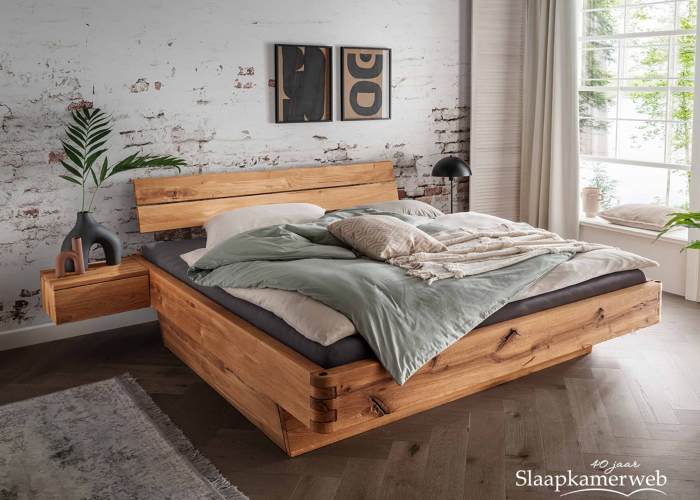 Eiken bed 180x200 met lade