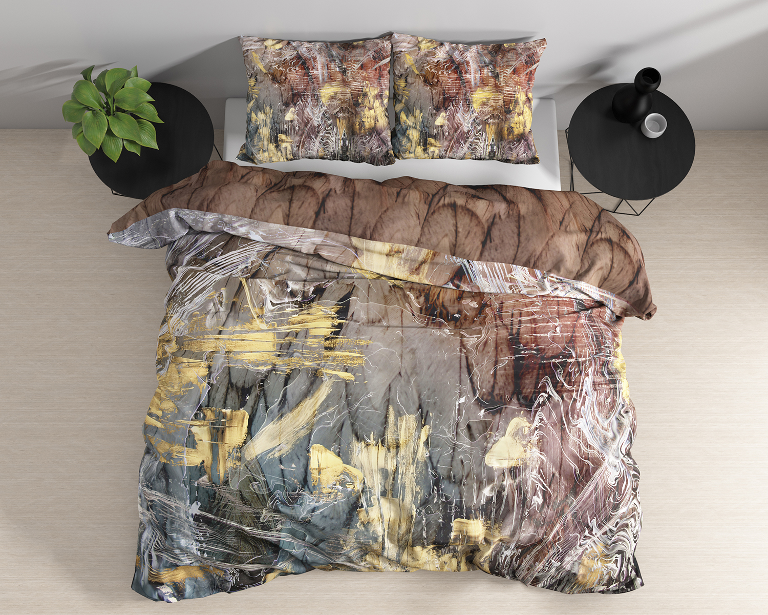 Dekbedovertrek voor 2 personen verfexplosie Dekbedovertrek voor 2 personen verfexplosie