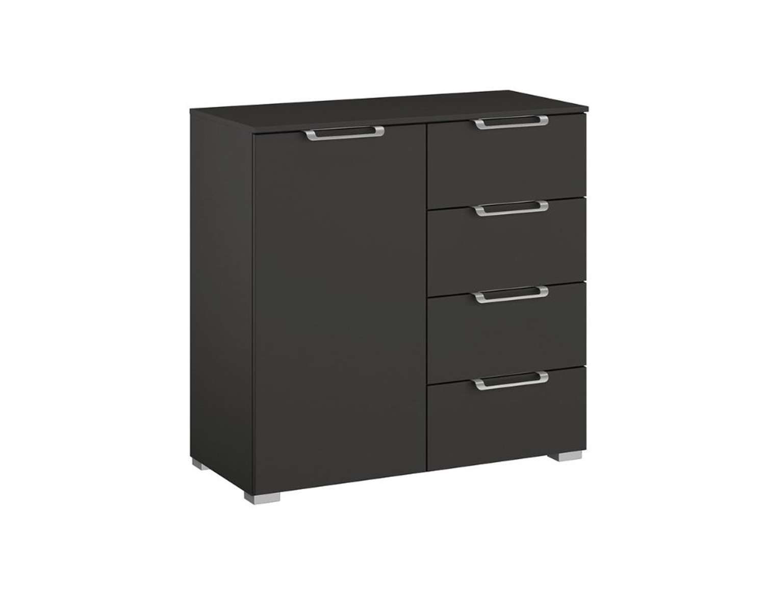 Hoge combicommode met en laden grafiet