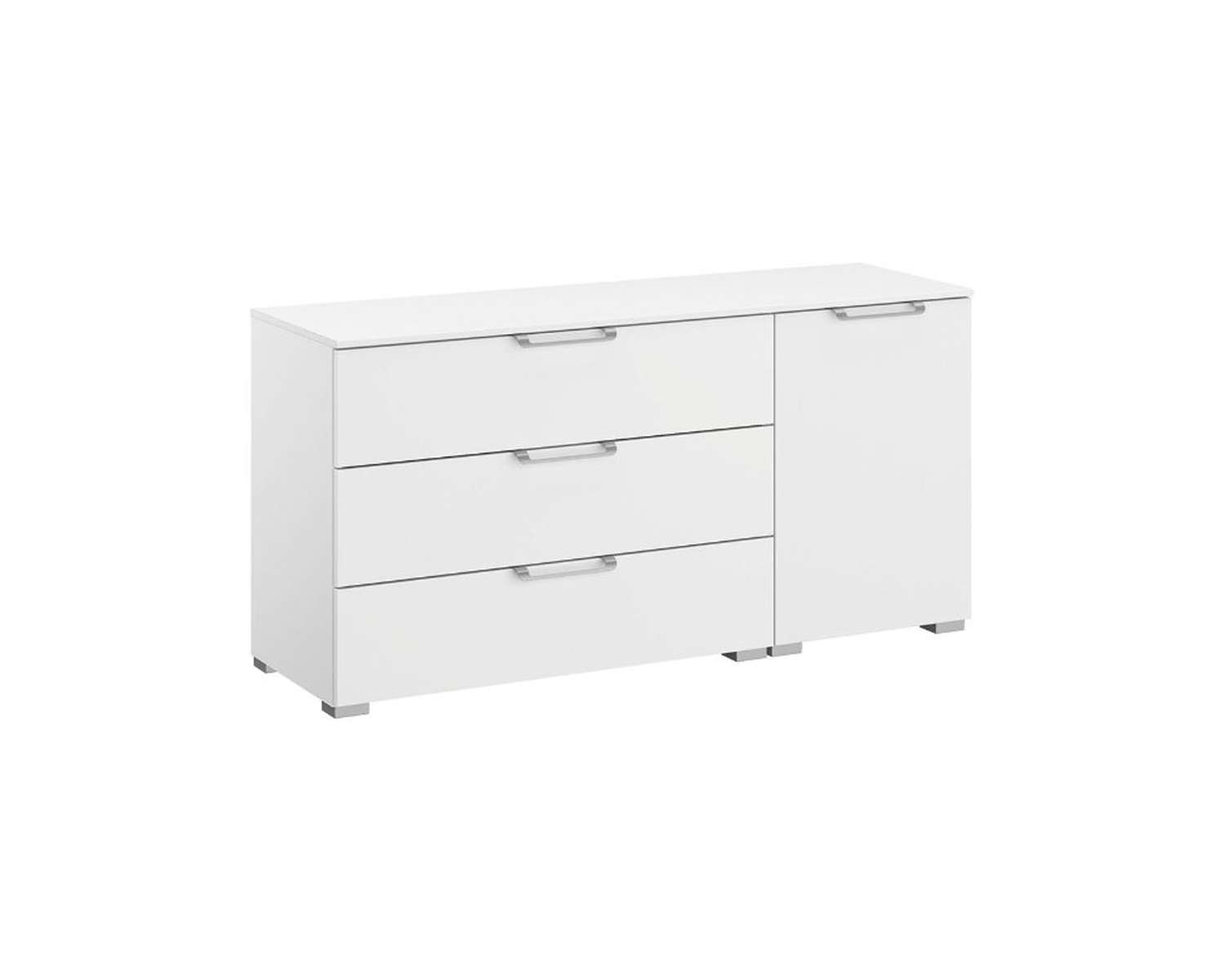 Combi commode alpine wit met 3 laden en 1 deur Combi commode alpine wit met 3 laden en 1 deur