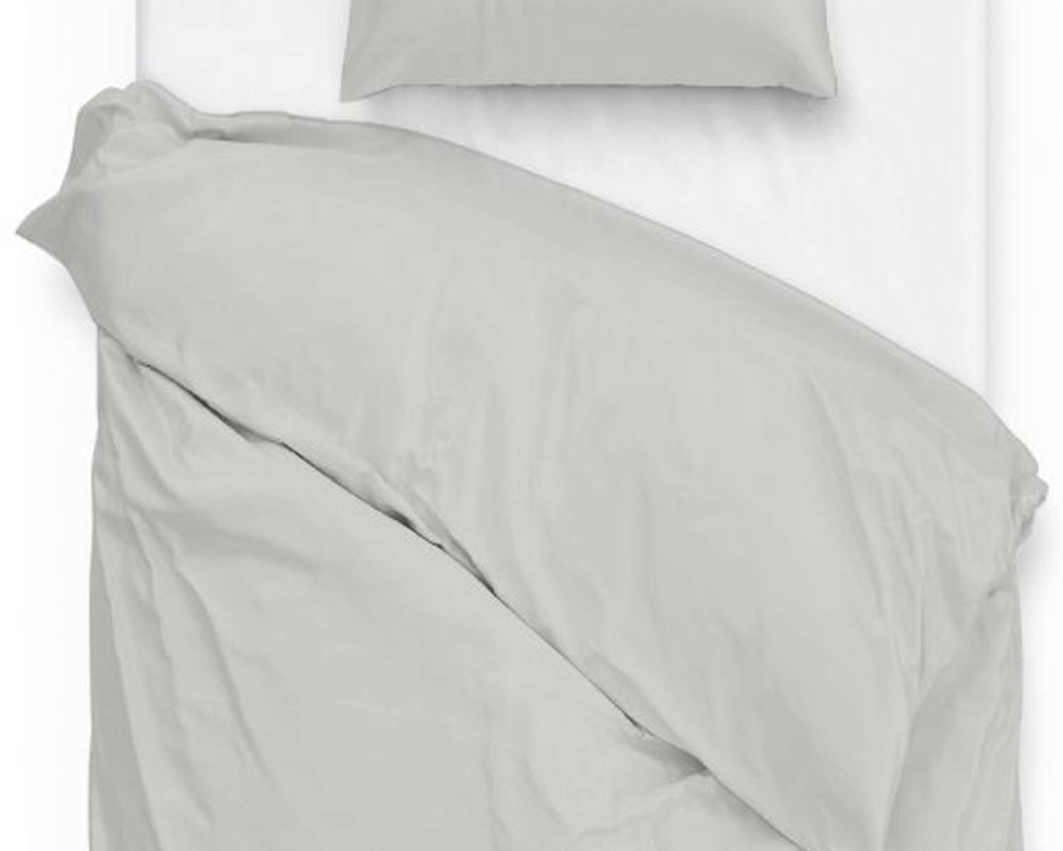 1 persoons Dekbedovertrek lichtgrijs