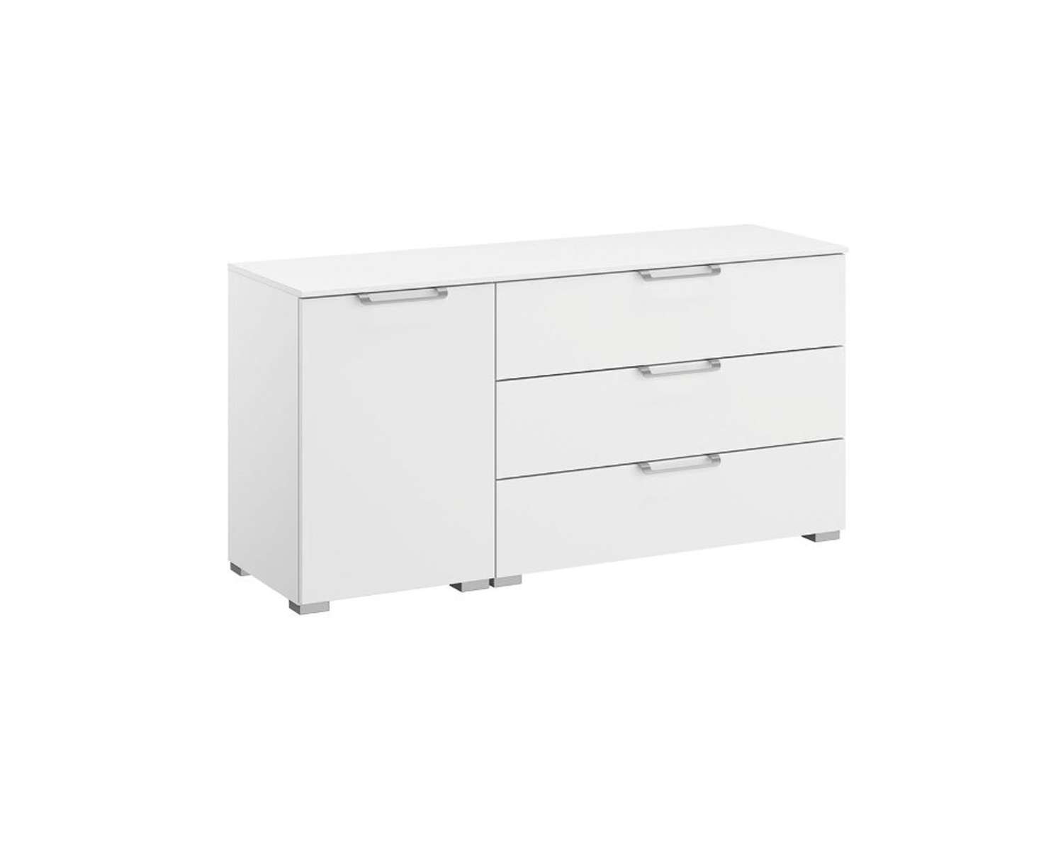 Witte combicommode met links een deur en rechts 3 laden Witte combicommode met links een deur en rechts 3 laden