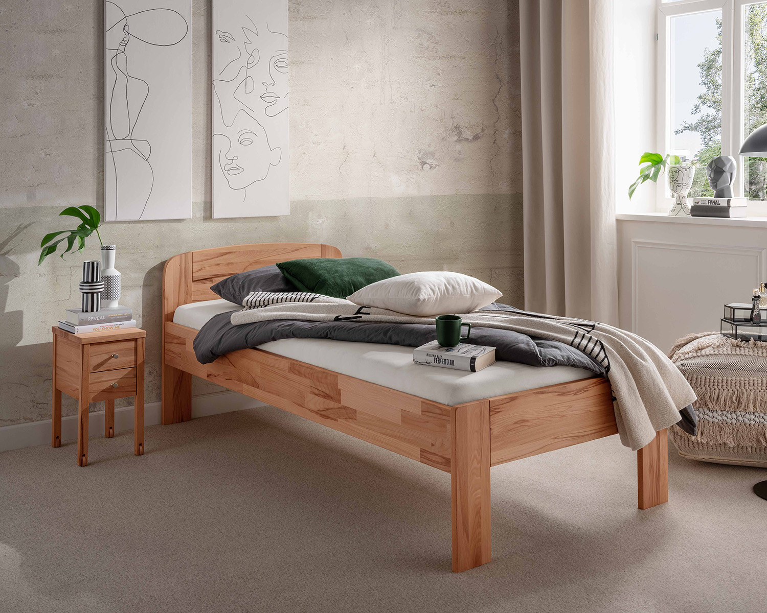 Beuken seniorenbed 90x200 of 100x200