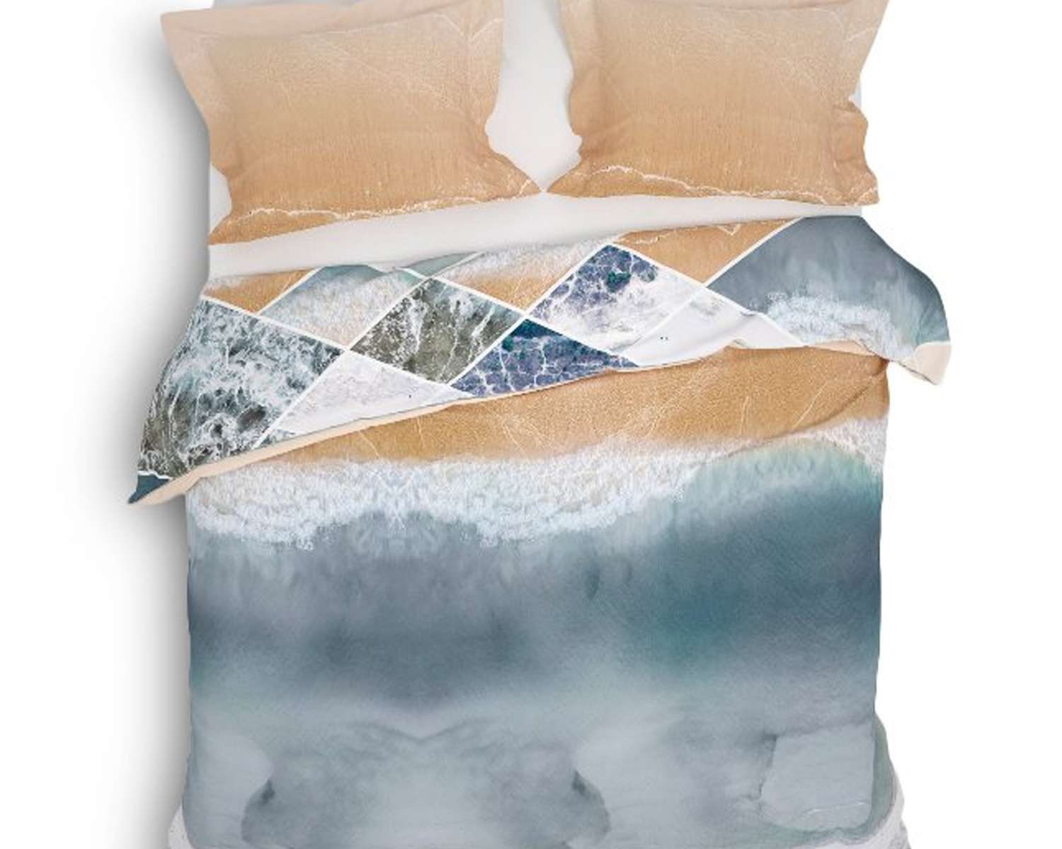 2 persoons dekbedovertrek 200x200/220 katoen satijn 2 kanten Blokken met marmer en beige 2 persoons dekbedovertrek 200x200/220 katoen satijn 2 kanten Blokken met marmer en beige