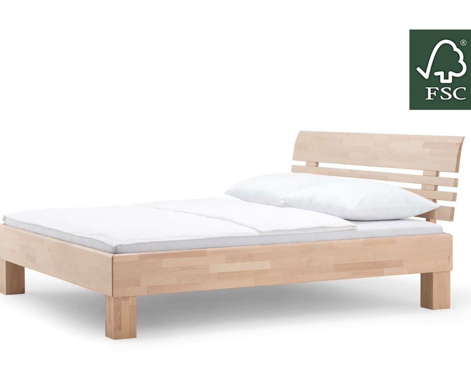 Natuur beuken geolied houten bed