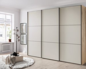 Kledingkast met schuifdeuren met houtkleur