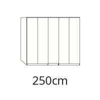 250cm breed 5 deuren