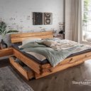 Eiken bed 200x200 met lade
