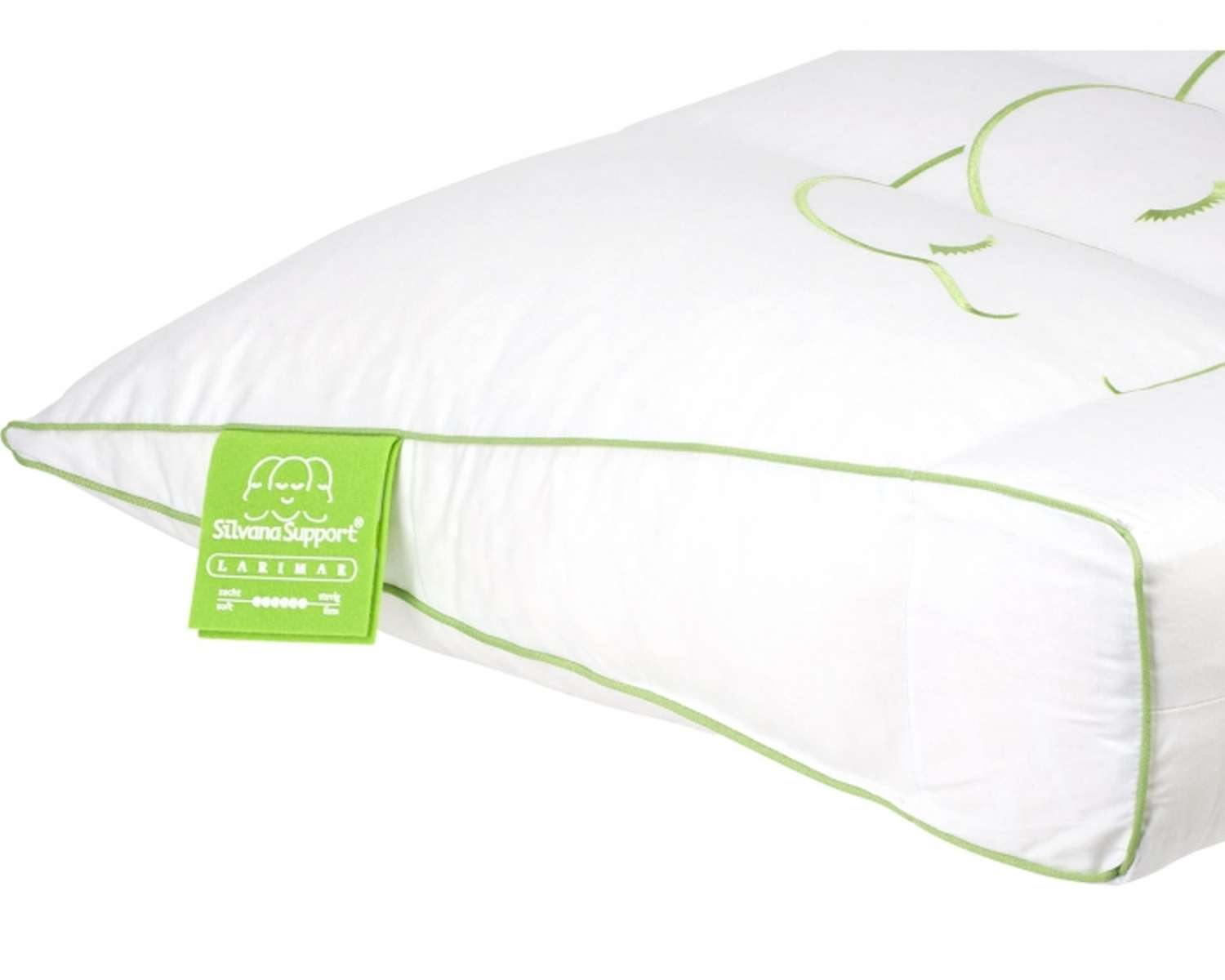 Hoofdkussen met gezichten groen Hoofdkussen met gezichten groen