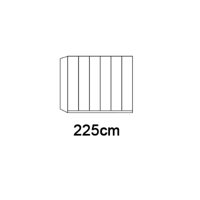 6 deurs - 225cm breed