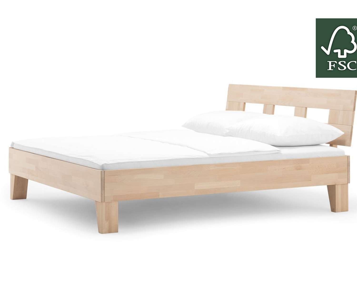 Houten bed Lucas natuur beuken geolied Houten bed Lucas natuur beuken geolied
