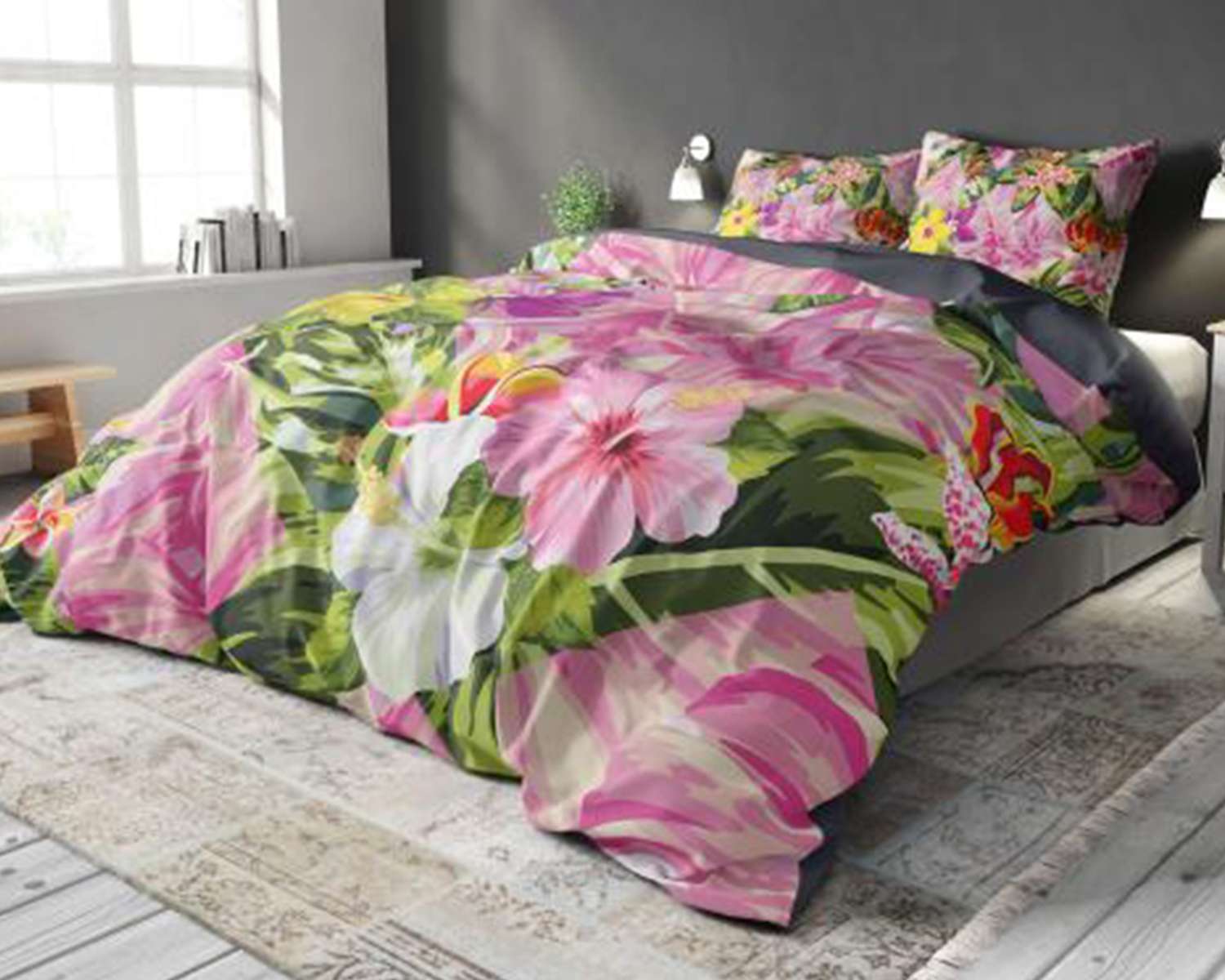 Dekbedovertrek Flora hoek Dekbedovertrek Flora hoek