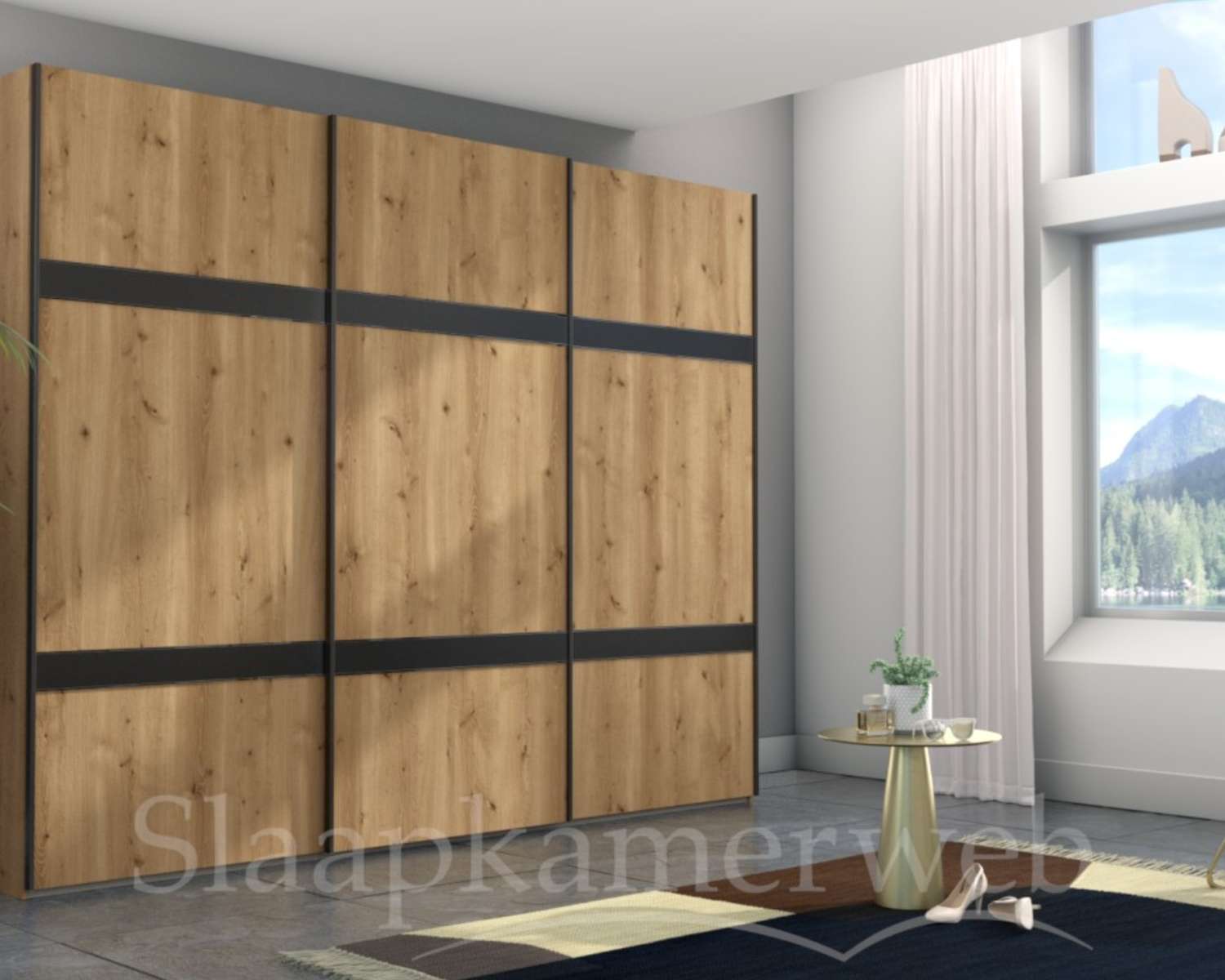 Comfort Lines zweefdeurkast aanbieding 300cm breed x 236cm hoog