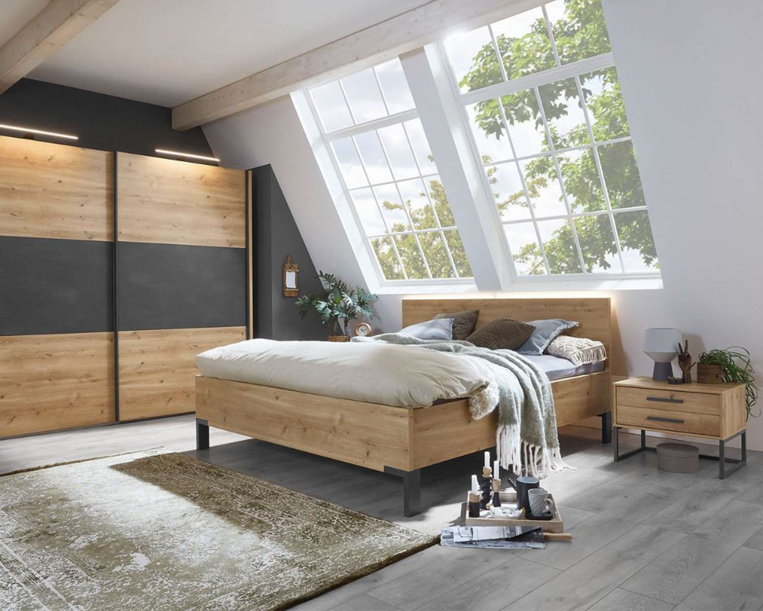 Tweepersoonsbed Comfort Urban nachtkastje Tweepersoonsbed Comfort Urban nachtkastje