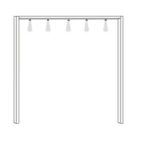 Bianco eiken sierlijst met spot verlichting
