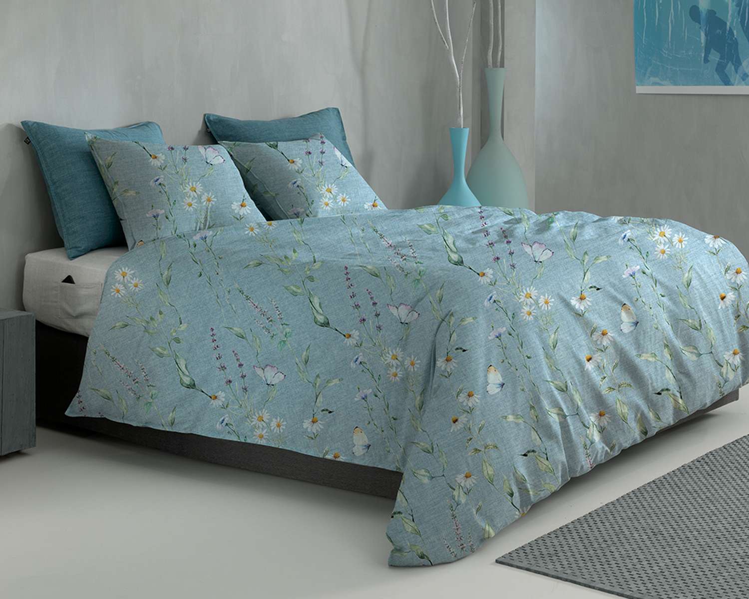 Dekbedovertrek Weidebloemen op bed Dekbedovertrek Weidebloemen op bed