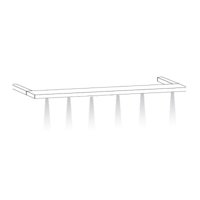 Bovenlijst 300 cm breed met 6 spot verlichting