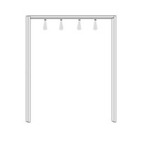 Bianco eiken sierlijst met spot verlichting