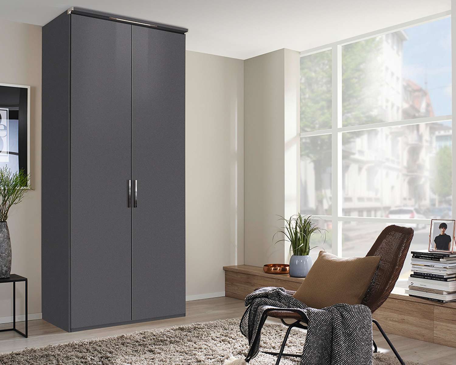 Draaideurkast Royal Modern grafiet 2drs- Draaideurkast Royal Modern grafiet 2drs-