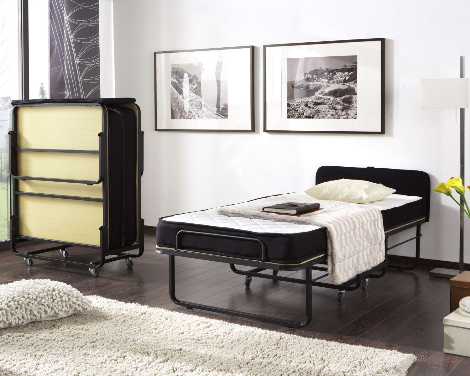 Ruimtebesparend bed, Vouwbed Comfort met Bonell vering matras