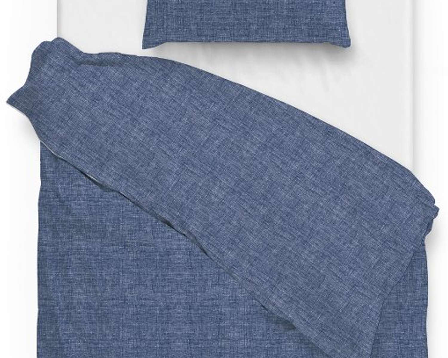 1 persoons Effen Blauw gemêleerd dekbedovertrek 1 persoons Effen Blauw gemêleerd dekbedovertrek