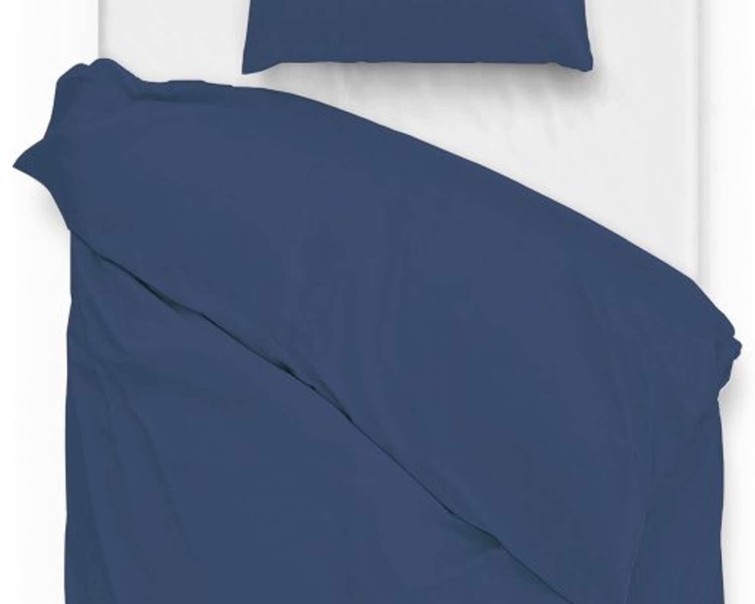 1 persoon dekbedovertrek uni marine blauw