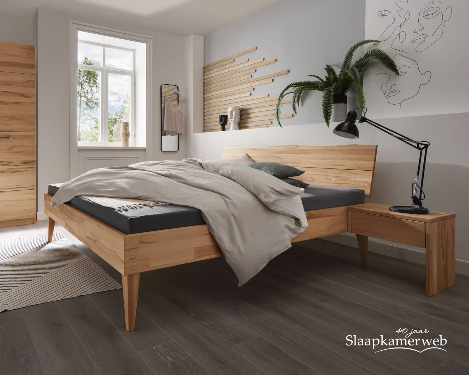 Tweepersoonsbed 160x200 hout Tweepersoonsbed 160x200 hout